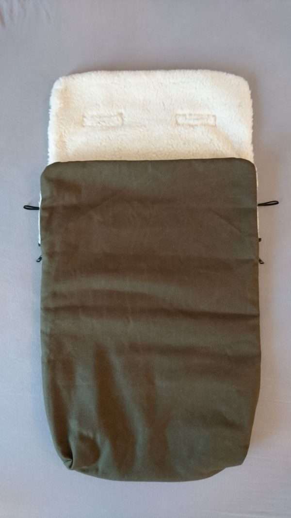 Alpaka Fußsack khaki – Bild 2