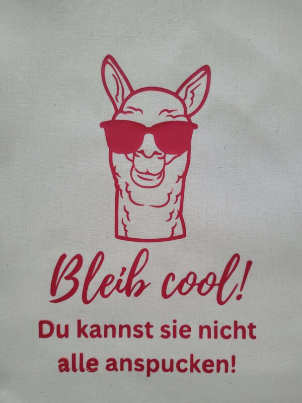 Bleib cool - Alpaka Einkaufstasche