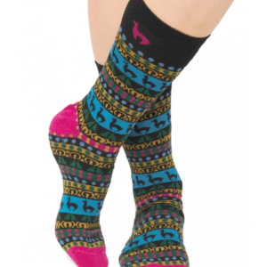 AlpakasockenCusco-schwarz-fuchsia